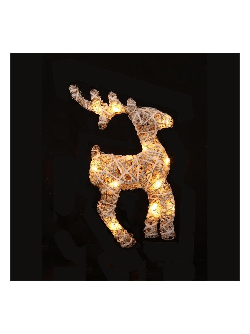 Silhouette de renne lumineux 15 led Blanc - Kiabi