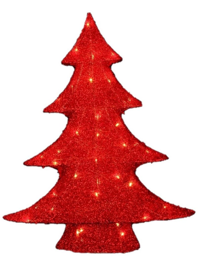 Silhouette de Sapin pvc rouge Rouge - Kiabi