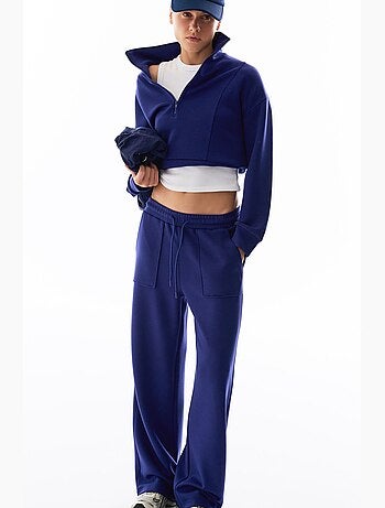 Silky touch pantalon de jogging à taille ajustable et poches penti