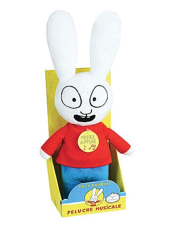Simon le lapin Peluche Musicale 30cm