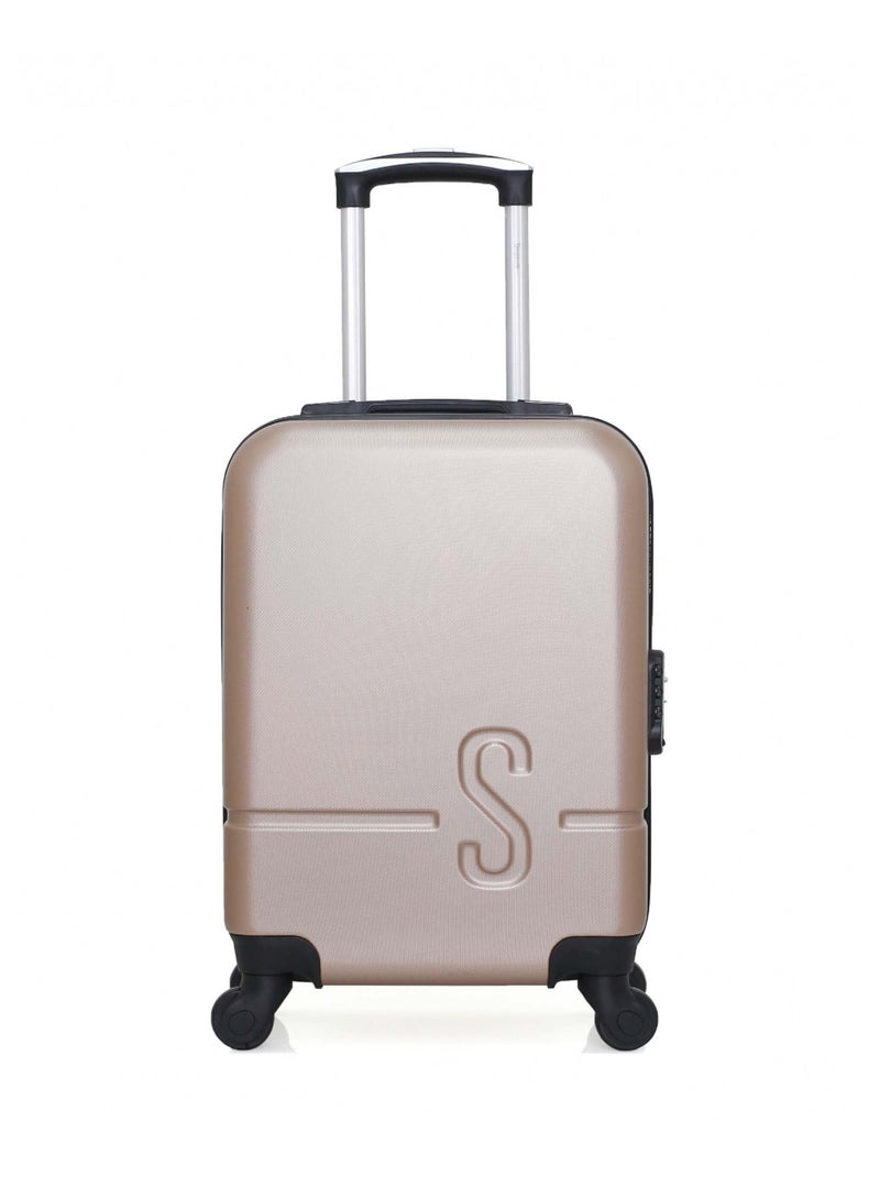 SINEQUANONE - Valise Cabine ABS TANIT-E 4 Roues 50 cm Rose clair - Kiabi