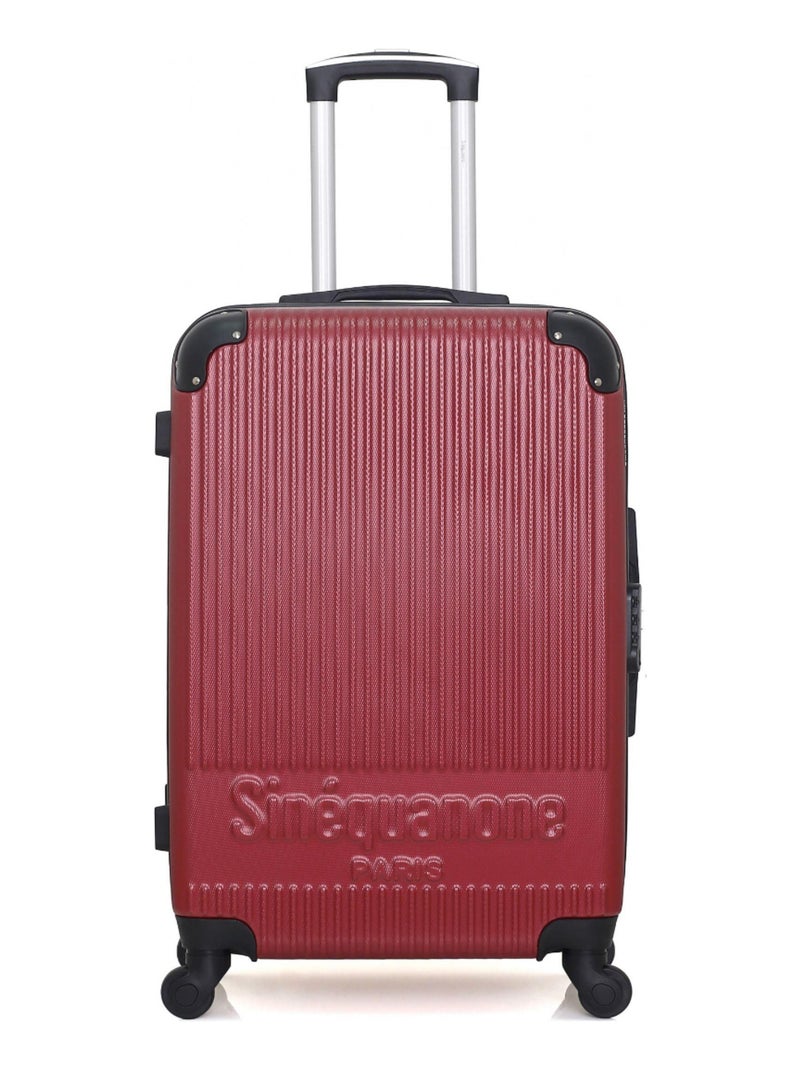 SINEQUANONE - Valise Weekend RHEA 65 cm 4 Roues Bordeaux - Kiabi