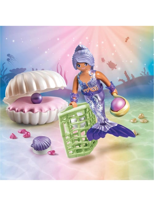 Sirène avec coquillage et perle - Kiabi