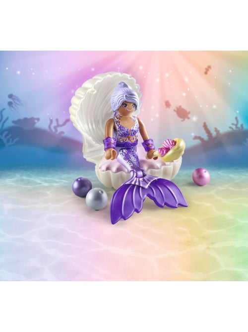 Sirène avec coquillage et perle - Kiabi