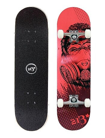 Skateboard 213 Gorilla Noir et Rouge