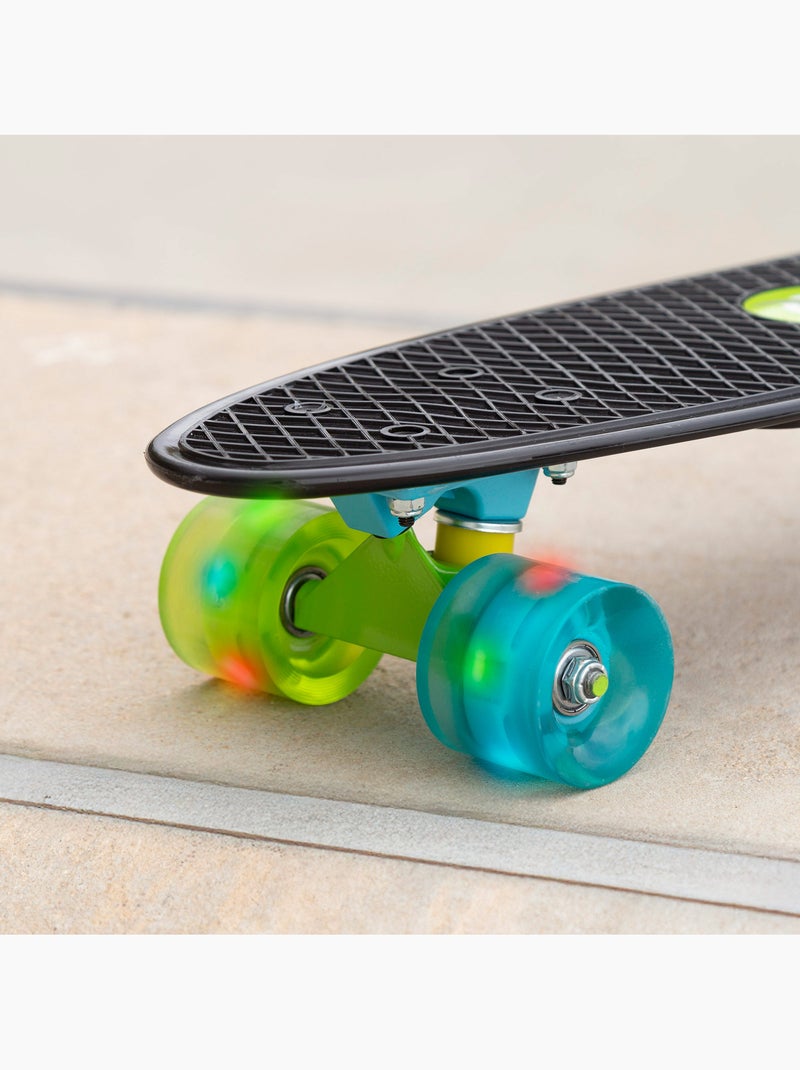 Skateboard à 4 roues avec lumières evo Noir - Kiabi
