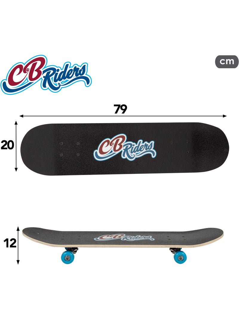 Skateboard en bois retro 80's avec axe en aluminium 79x20 cm cb riders N/A - Kiabi