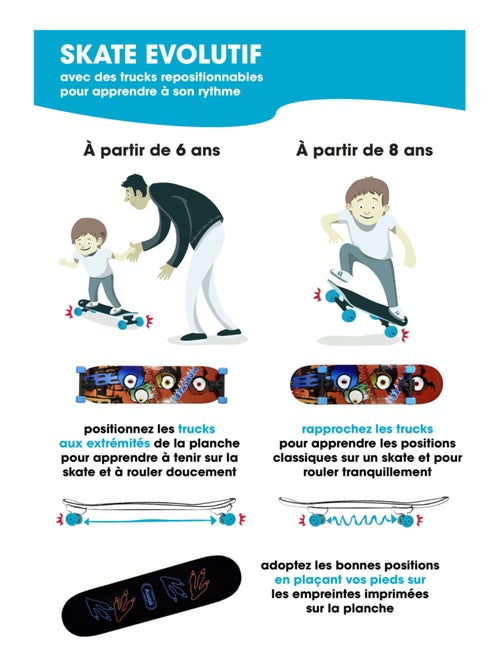 Skateboard évolutif 31' - Kiabi
