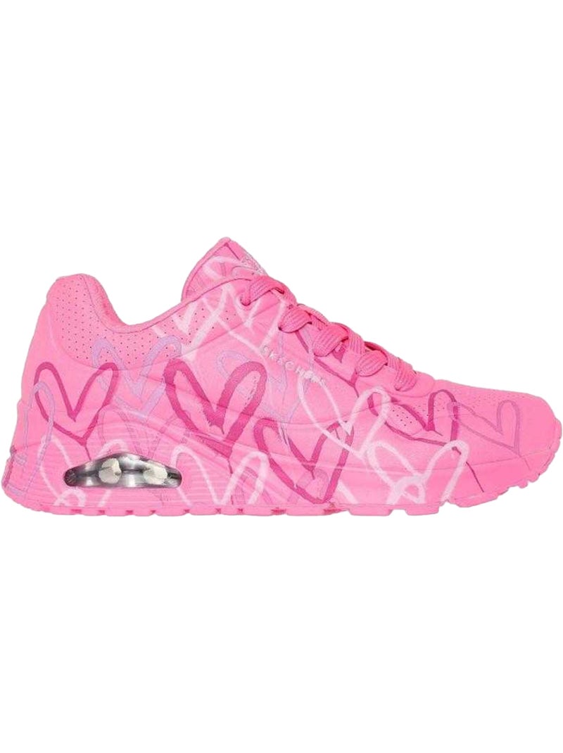 Skechers - Baskets JGOLDCROWN UNO LITE SPREAD THE LOVE Rose - Kiabi