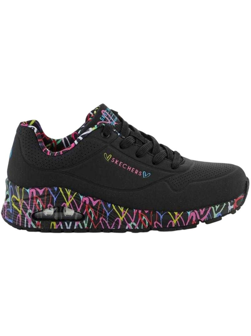 Skechers - Baskets UNO LOVING LOVE Noir - Kiabi