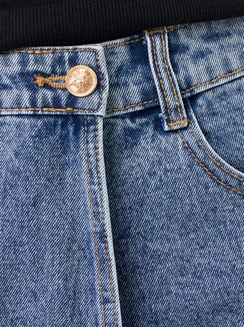 Skort en denim taille haute - Kiabi Skort en denim taille haute - Kiabi