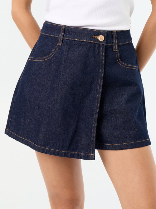 Skort en denim taille haute - Kiabi Skort en denim taille haute - Kiabi