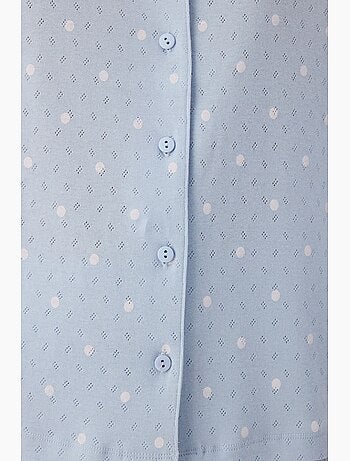 Sky pointel ensemble de pyjama à pois, manches courtes et capri penti
