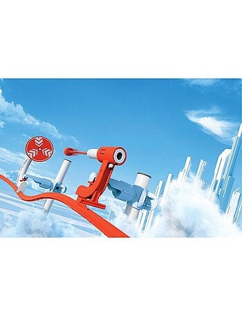Sky trails: track blaster, set d'action, circuit aérien, 20 pièces, dès 7 ans