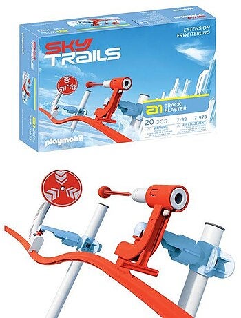 Sky trails: track blaster, set d'action, circuit aérien, 20 pièces, dès 7 ans
