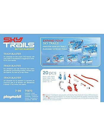 Sky trails: track blaster, set d'action, circuit aérien, 20 pièces, dès 7 ans