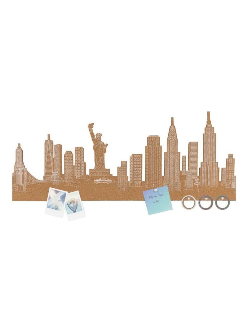 Skyline new-york mémo en liège Beige - Kiabi