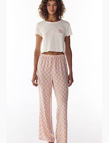 Sleep mode pantalon de pyjama à motif rétro penti