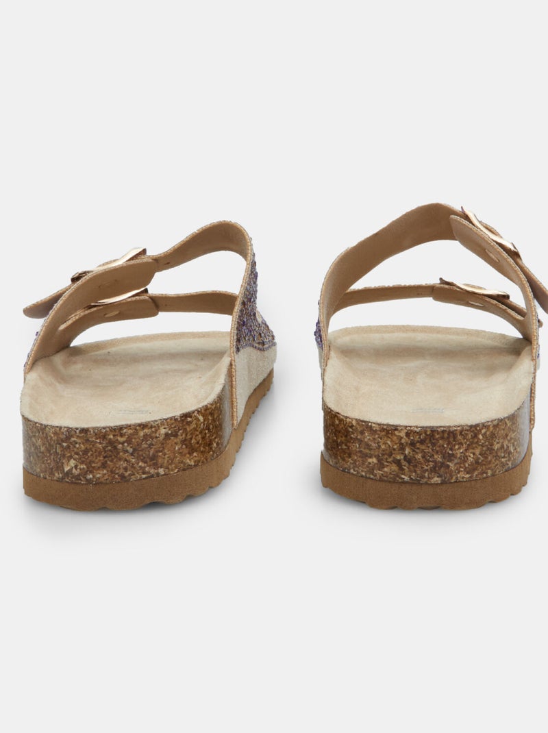 Slides avec micro strass BATA Beige - Kiabi
