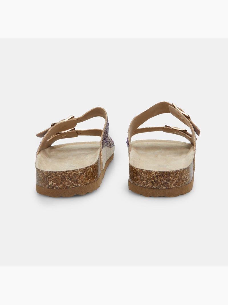 Slides avec micro strass bata Jaune - Kiabi