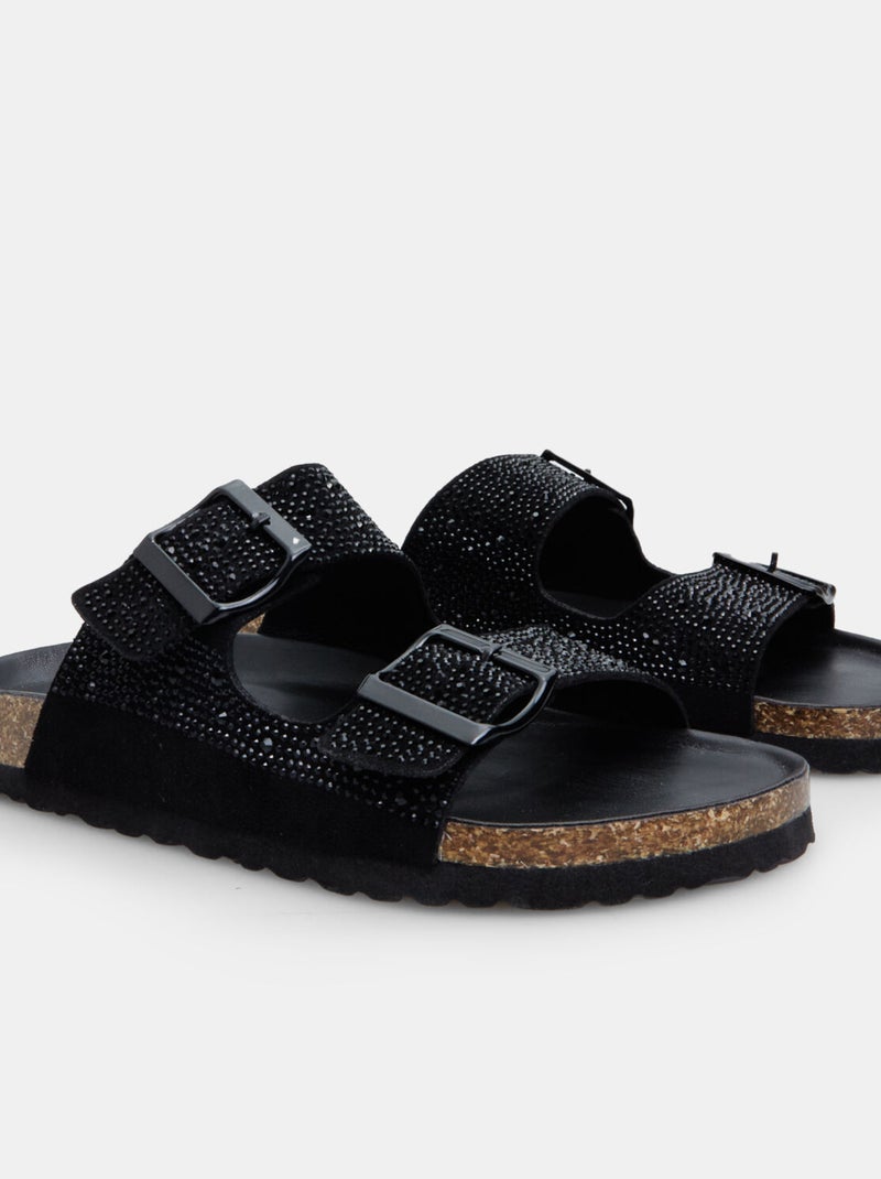 Slides avec micro strass BATA Noir - Kiabi