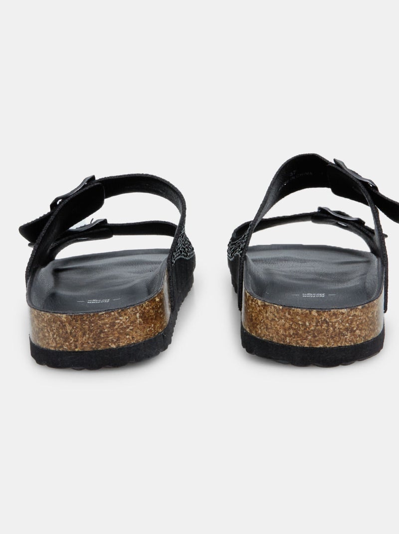 Slides avec micro strass BATA Noir - Kiabi