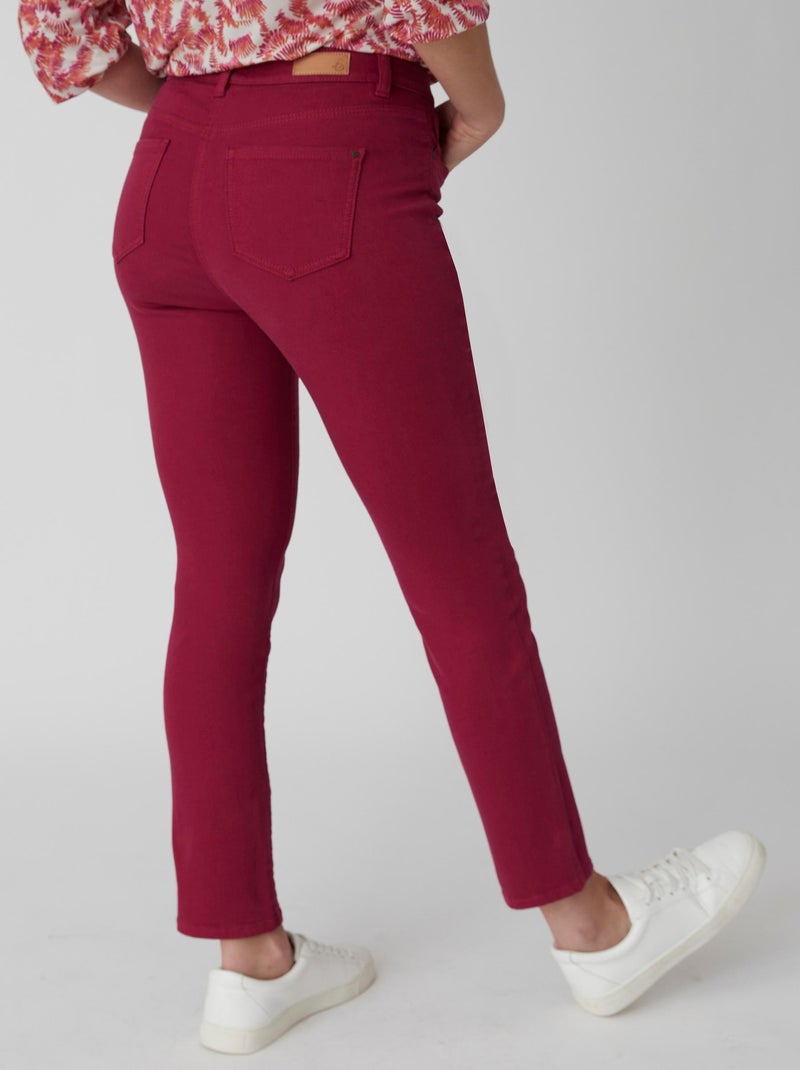 Slim 7/8ème taille haute Perfect Fit by Damart - Damart Rouge foncé - Kiabi