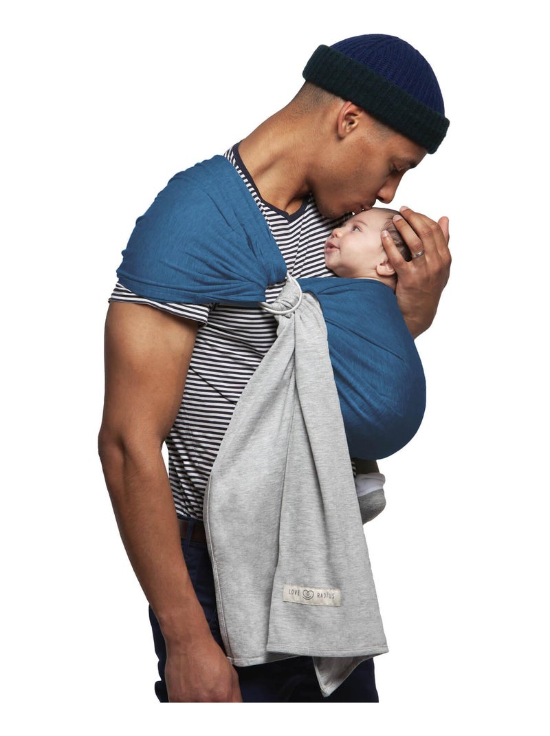 Sling - La Petite Echarpe Sans Nœud - Gris Chiné, Bleu Canard (réversible) Gris Bleu - Kiabi