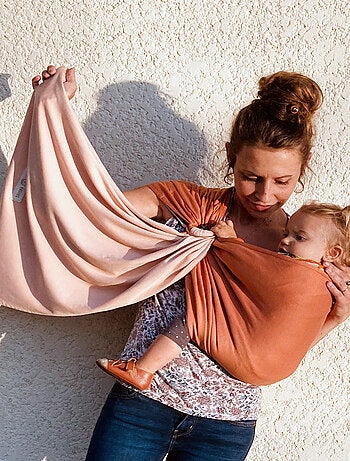 Sling - La Petite Echarpe Sans Nœud - Nude, Caramel (réversible)