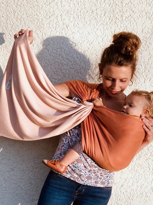 Sling - La Petite Echarpe Sans Nœud - Nude, Caramel (réversible) - Kiabi