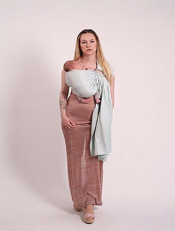 Sling Echarpe Tissée Sans Nœud - Azur Clair