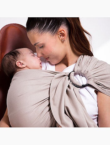 Sling Echarpe Tissée Sans Nœud - coloris Or Blanc