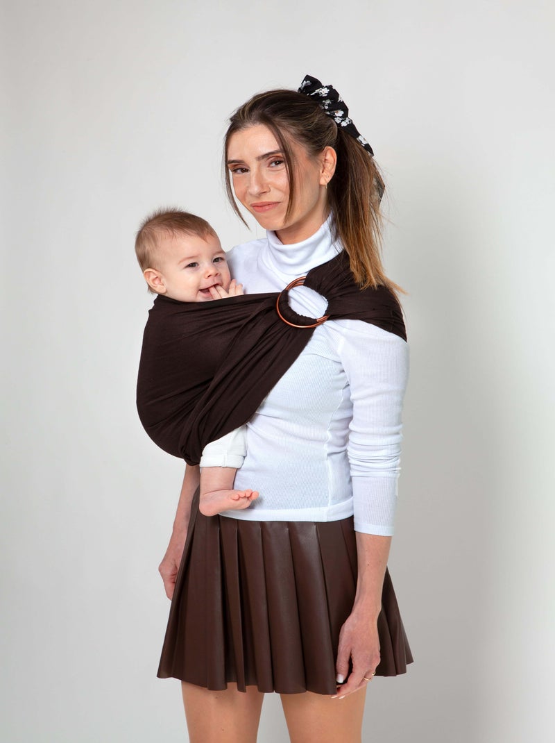 Sling Echarpe Tissée Sans Nœud - Espresso Noir Marron - Kiabi