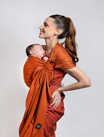 Sling Echarpe Tissée Sans Nœud - Fauve