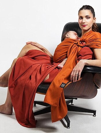 Sling Echarpe Tissée Sans Nœud - Fauve