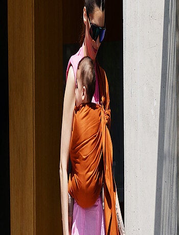 Sling Echarpe Tissée Sans Nœud - Fauve