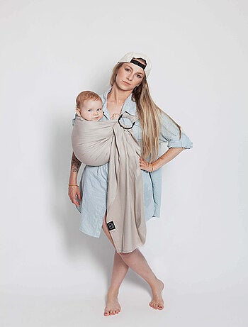 Sling Echarpe Tissée Sans Nœud - Or Blanc