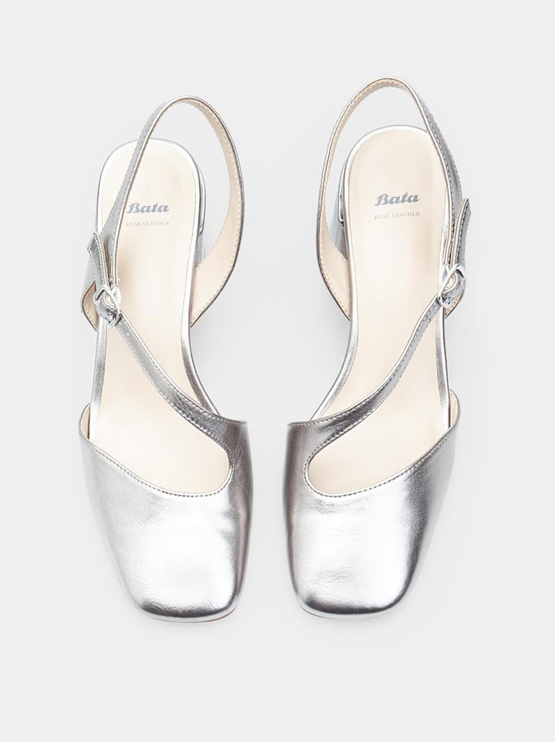 Slingback confortables  BATA Argent - Kiabi