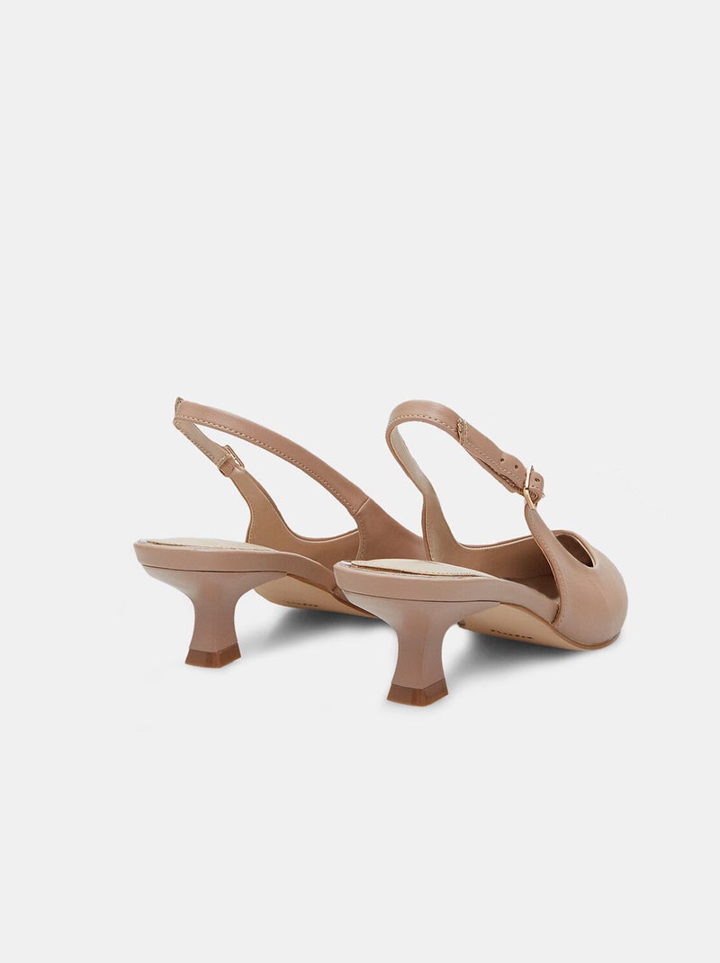 Slingbacks avec talon de 4,5 cm BATA Beige - Kiabi