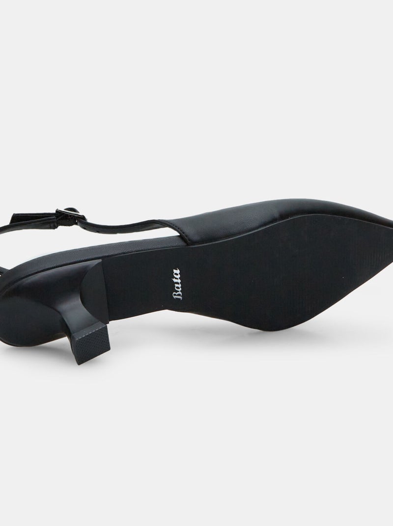 Slingbacks avec talon de 4,5 cm BATA Noir - Kiabi