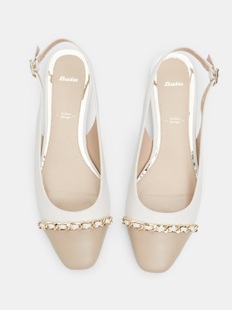 Slingbacks BATA Blanc - Kiabi