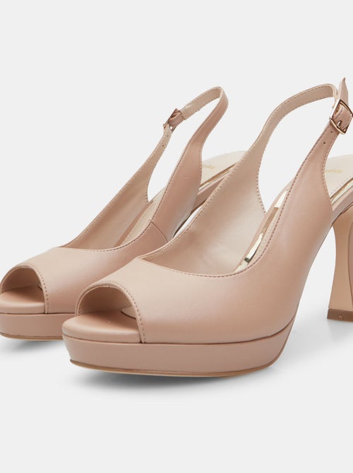 Slingbacks ouverte avec talon de 9 cm BATA - Kiabi