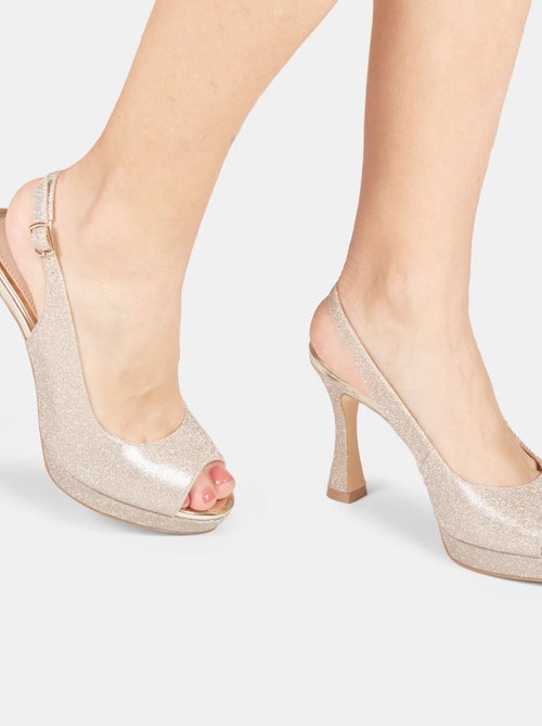 Slingbacks ouverte avec talon de 9 cm BATA - Kiabi