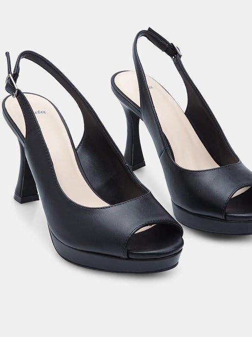 Slingbacks ouverte avec talon de 9 cm BATA - Kiabi
