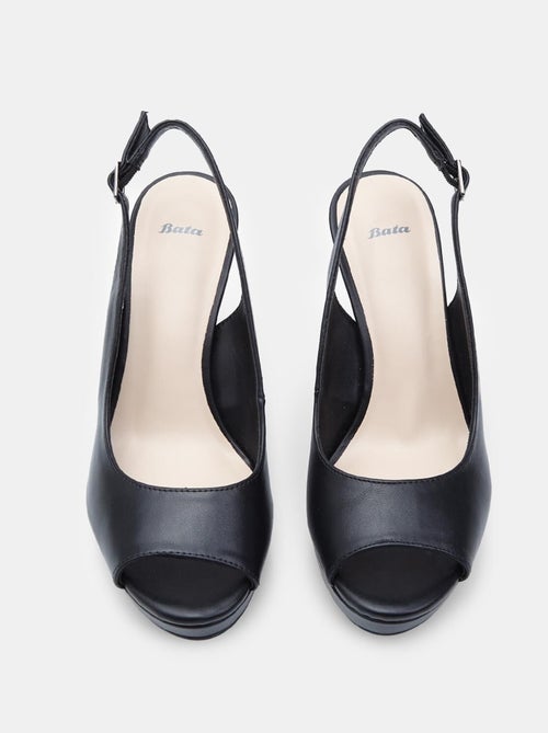 Slingbacks ouverte avec talon de 9 cm BATA - Kiabi