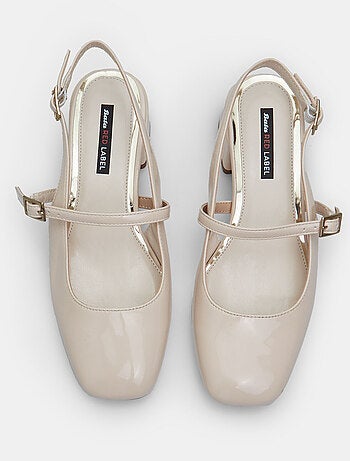 slingbacks vernis Bata Red Label avec talon de 3,5 cm