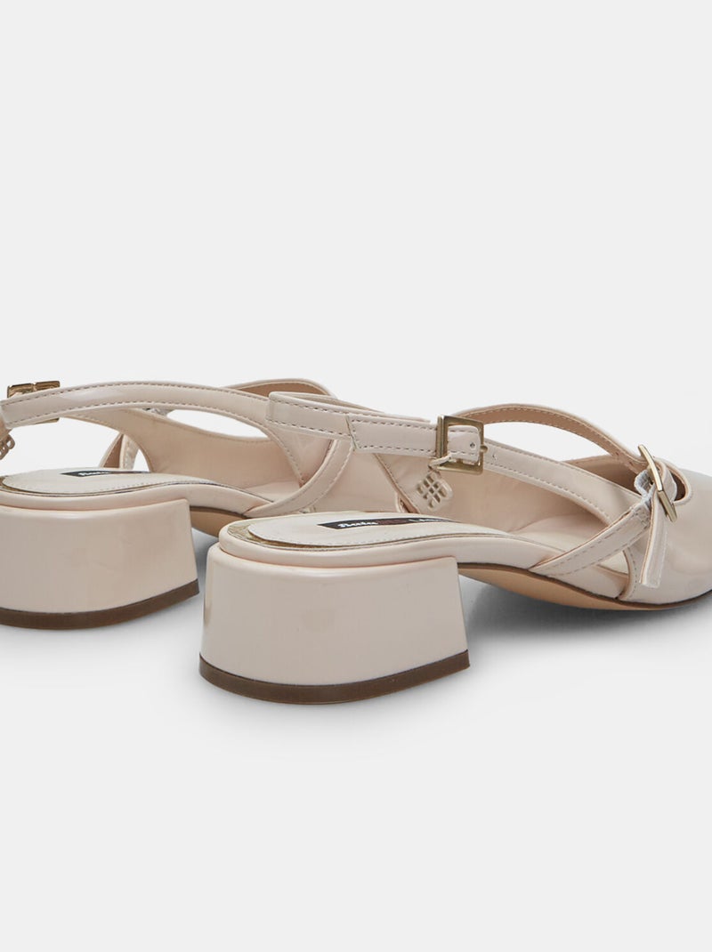 slingbacks vernis Bata Red Label avec talon de 3,5 cm Beige - Kiabi