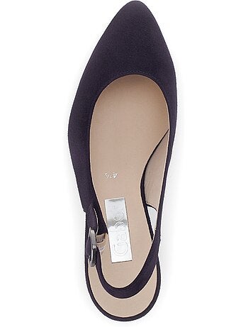 Slings brides arrière en cuir velours