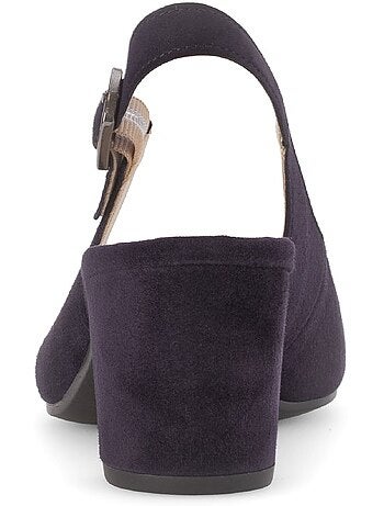 Slings brides arrière en cuir velours