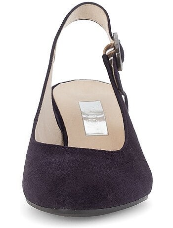 Slings brides arrière en cuir velours